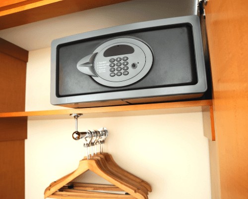 install a home security safe in wardrobes