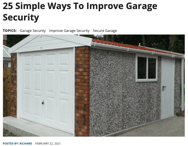garage door home security 25 tips